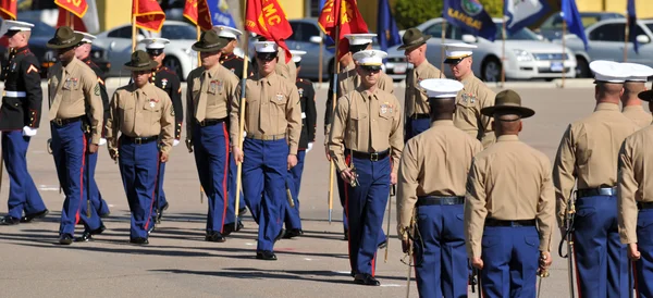 Fuzileiros navais dos EUA em uma cerimônia de graduação — Fotografia de Stock