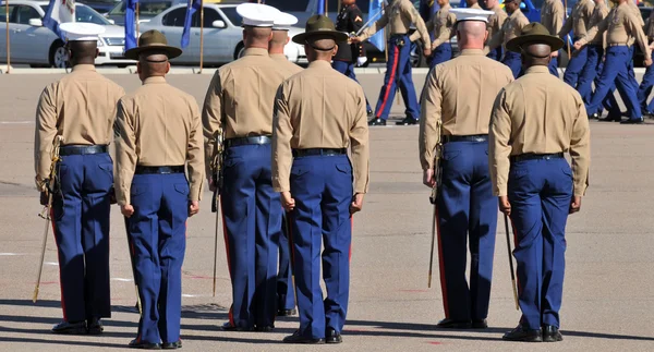 Oficiales e instructores de perforación del Cuerpo de Marines de los Estados Unidos — Foto de Stock