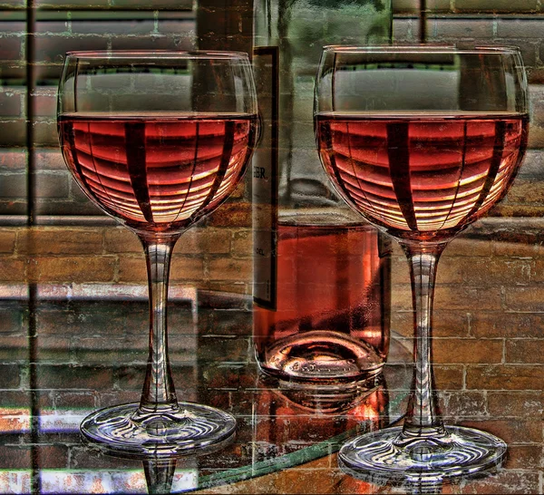 Вино на двоих — стоковое фото