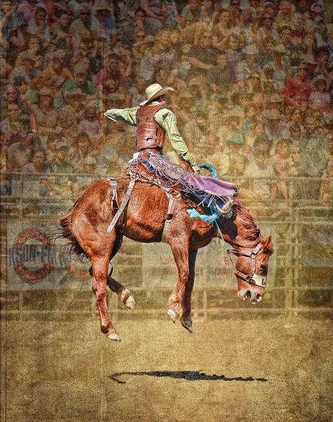 Cowboys participate in a Rodeo — Stock Photo, Image