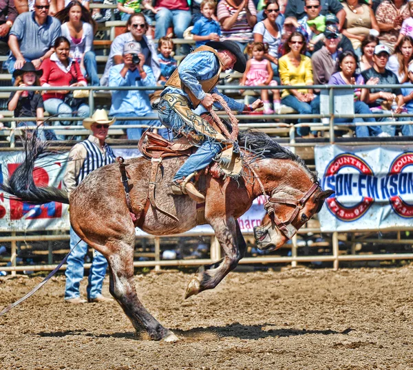 Cowboys participate in a Rodeo — Stock Photo, Image