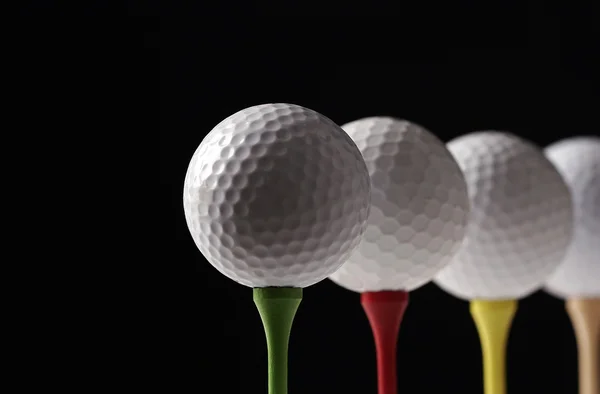 Golf Balls And Golf Tees — Stock Photo, Image
