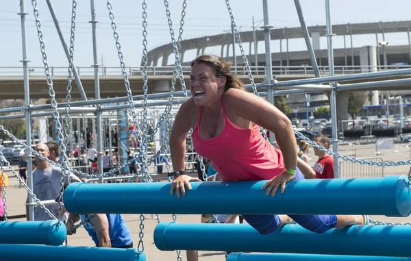 Participants at the fitness challenge Alpha Warrior competition — Stock Photo, Image