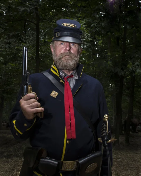 Participantes no aniversário de 150 anos da Guerra Civil Americana — Fotografia de Stock