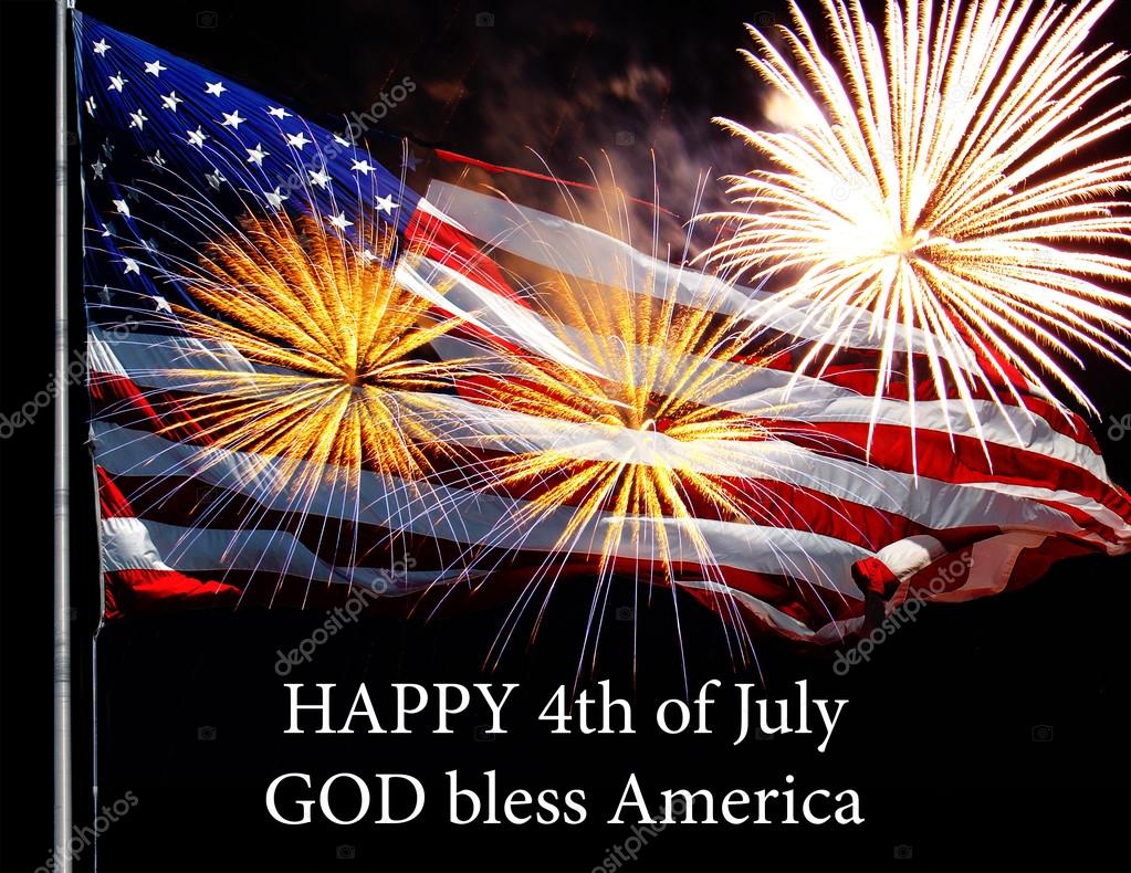 Iics happy july 4th Happy 4th of July Ameican flag — Stock Photo