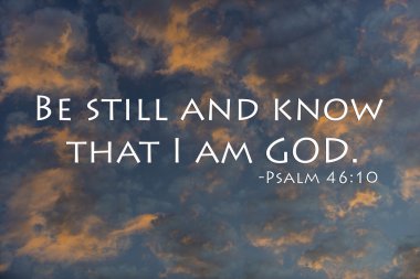Be still and know that I am GOD. clipart