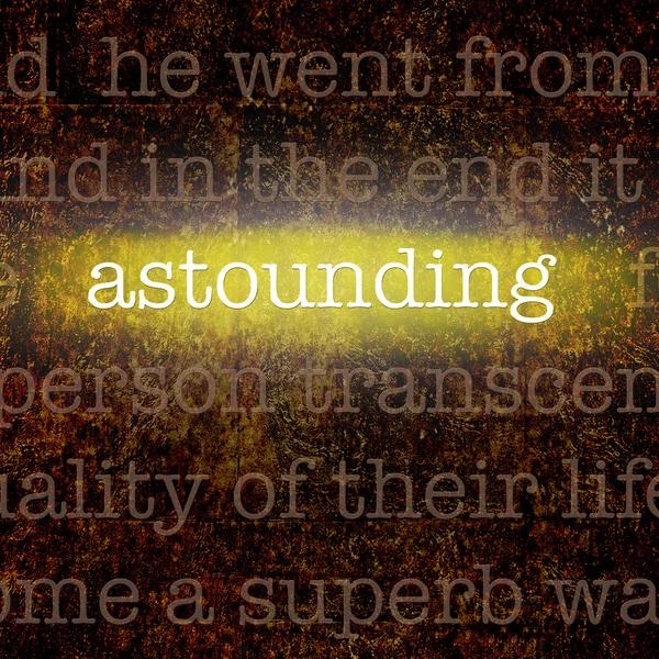 Word grungy arka plan üzerinde şaşırtıcı