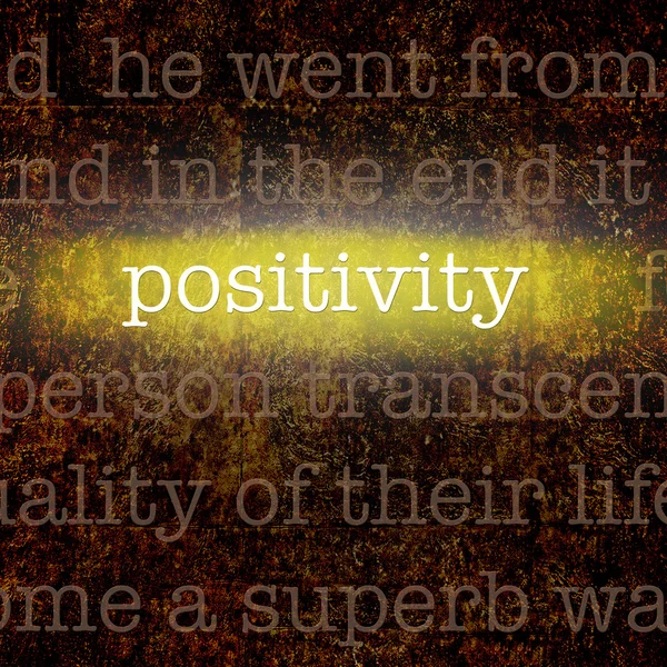 Word POSITIVITY over grungy background — Stock Photo, Image