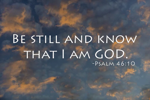 Be still and know that I am GOD. — Stock Photo, Image