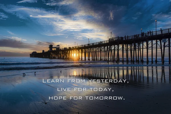 Oceanside Pier ao pôr-do-sol — Fotografia de Stock