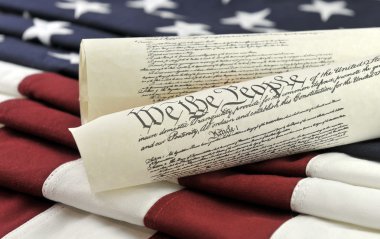 US Constitution and flag clipart