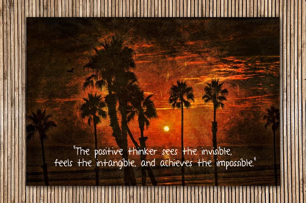 Positive quote over oceanside — Stock Photo, Image