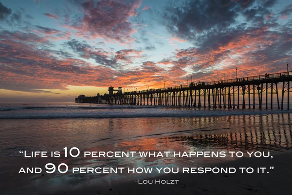 Oceanside Pier California at sunset — Stock Photo, Image