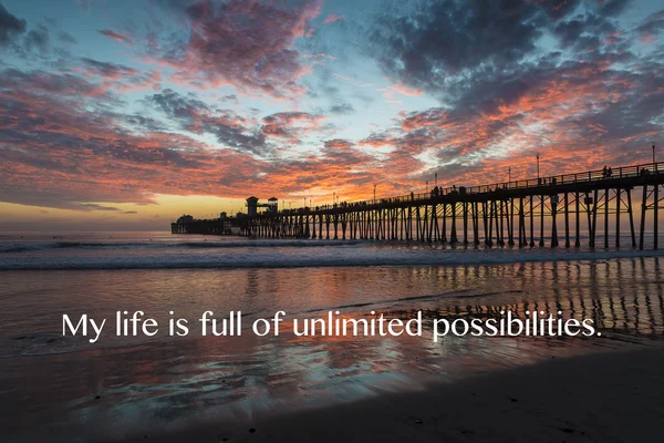 Oceanside Pier California at sunset — Stock Photo, Image