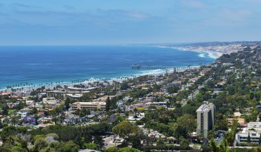 La jolla kıyıları ve scripps pier