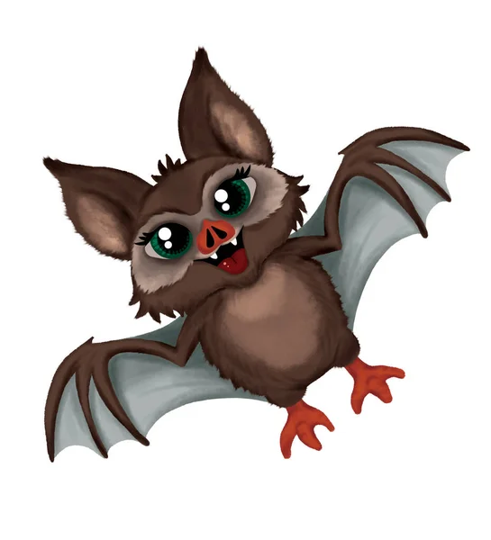 Cartoon Animals Cute Vampire Bat Graphic Design Vampire Bat Character — стоковое фото