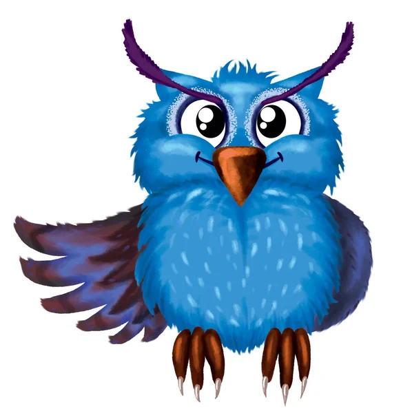 Çizgi film hayvanları. Sevimli baykuş grafik tasarımı. Alfabe için baykuş karakteri çizimi, posterler, çocuk kitapları, selamlar, doğum günü kartları