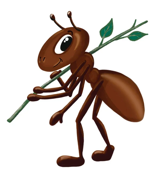 Karınca, çizgi film karakteri, çizim, sevimli hayvan.