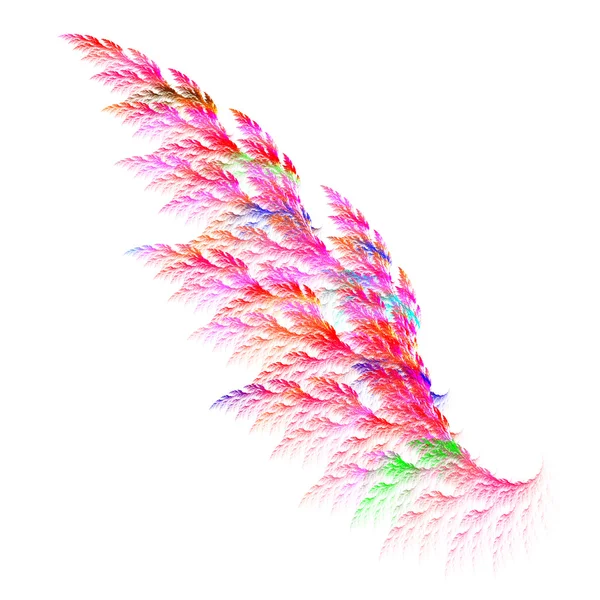 Färgglad rosa angel wing. fraktal grafik — Stockfoto