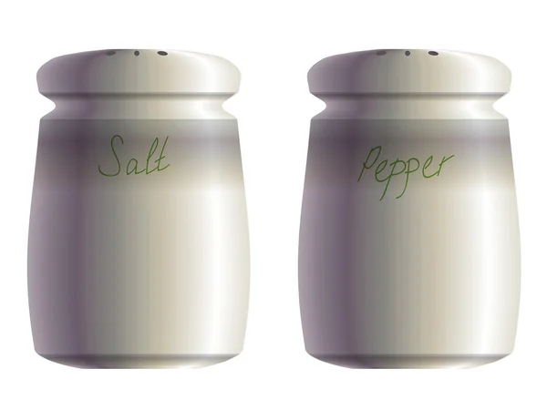 Keuken set van vakken zout en peper. eps10 — Stockvector