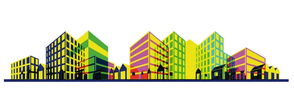 Colorful city silhouette. Eps10 — Stock Vector