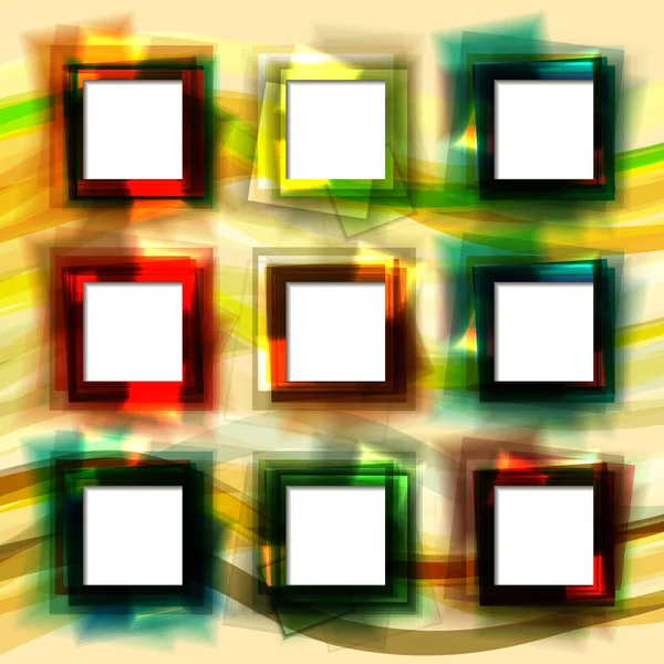 Барвистий геометричний абстрактний фон з сіткою квадратів — стоковий вектор