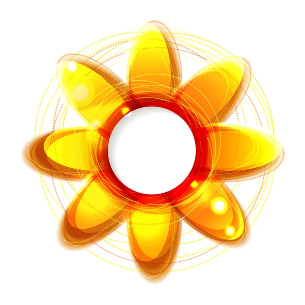 Cadre de fleurs jaune brillant avec place pour le texte — Image vectorielle