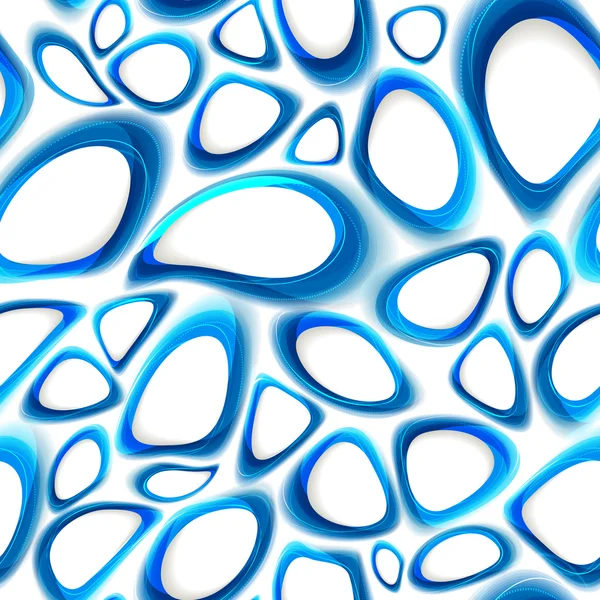 Abstrakta sömlösa blå blank bakgrund med rörligt vatten droppar — Stock vektor