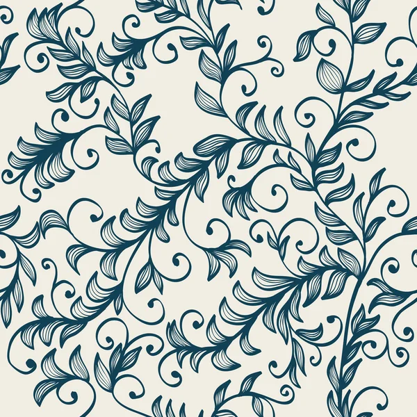 Beau fond floral sans couture avec des branches — Image vectorielle