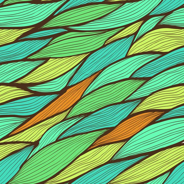 无缝绿色花卉图案用抽象树叶 — 图库矢量图片