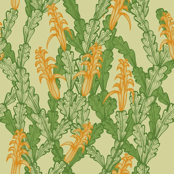Modèle sans couture avec des fleurs de cactus de Noël — Image vectorielle