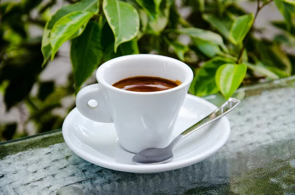 Witte espresso-kopje — Stockfoto