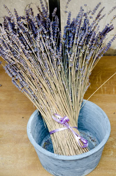 Flores de lavanda seca violeta — Fotografia de Stock