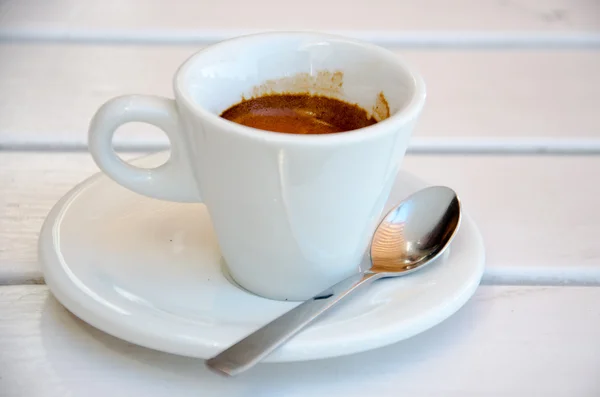 Beyaz espresso fincan — Stok fotoğraf