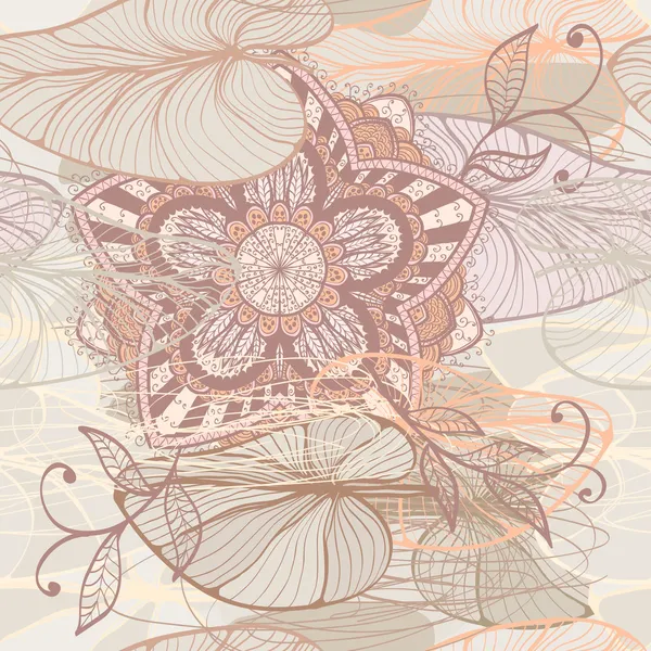 Motif floral élégant et sans couture avec nénuphars — Image vectorielle