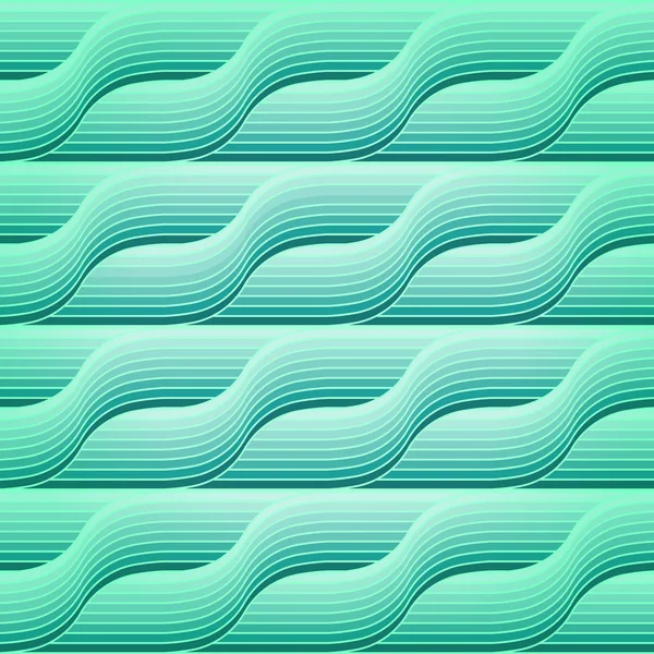 Бесшовный абстрактный рисунок с голубыми волнами — стоковый вектор