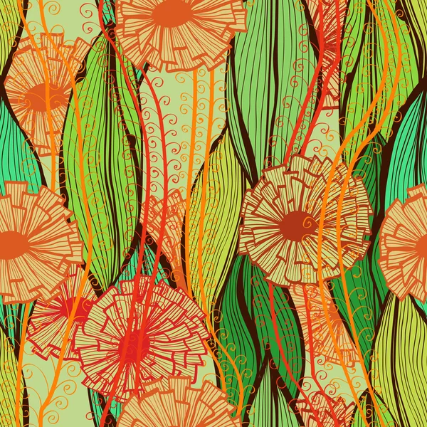 エレガントなシームレスなビンテージ花の背景 — ストックベクタ