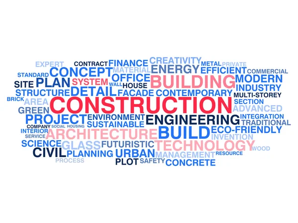 Construcción de edificios e ingeniería civil — Vector de stock