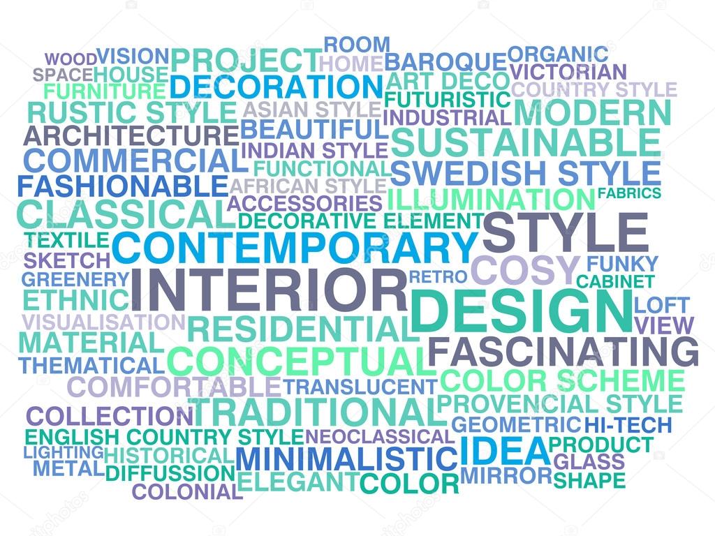 Interior design. Word cloud — Stock Vector © tairen10 35608497