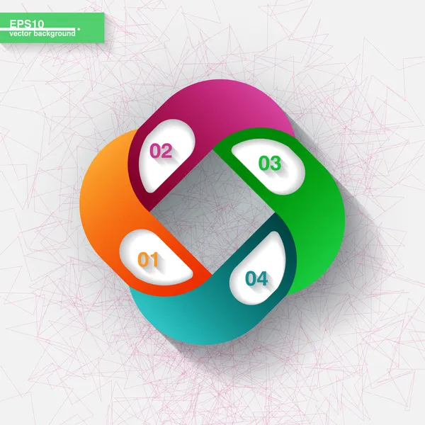 Infographic sjabloon met vier labels — Stockvector