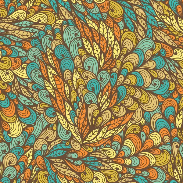 Sans couture floral été motif de doodle lumineux — Image vectorielle