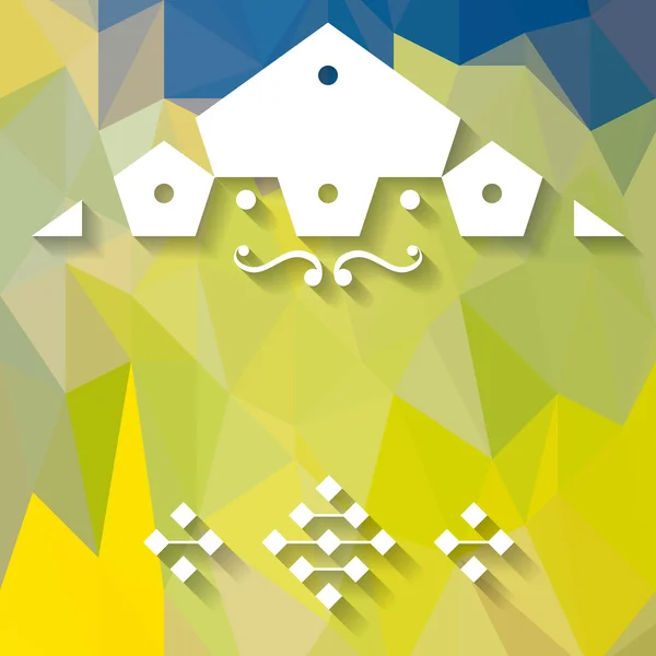 Kleurrijke driehoekige patroon met whitelabel — Stockvector