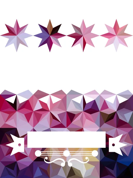 Tarjeta de felicitación triangular abstracta colorida — Vector de stock