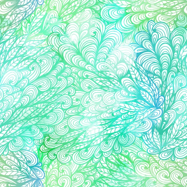 Modèle sans couture grunge floral bleu et vert dégradé. Eps10 — Image vectorielle