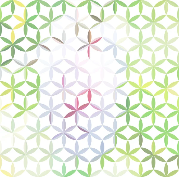 老式绿色简约背景与几何花卉装饰 — 图库矢量图片
