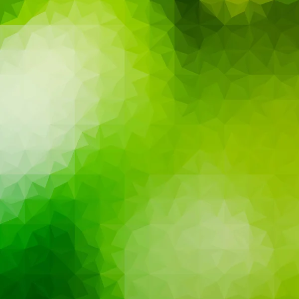 Fondo verde desenfocado con adorno geométrico triangular — Vector de stock
