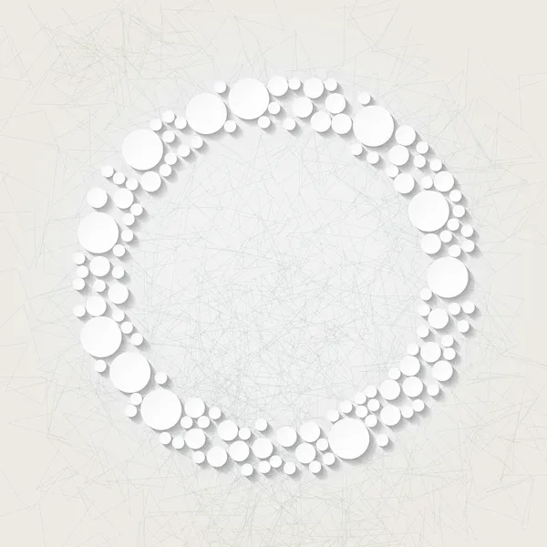 Fond minimaliste avec cadre circulaire blanc — Image vectorielle