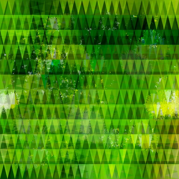Πράσινο και λευκό φόντο με γεωμετρικά τριγωνικό στολίδι — Διανυσματικό Αρχείο