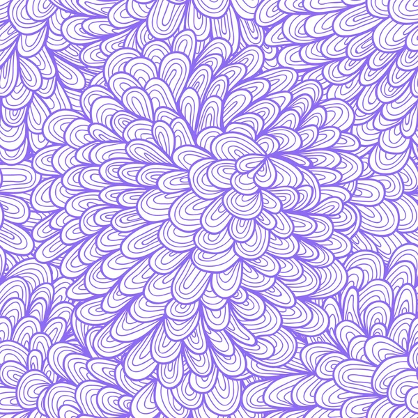 Sömlös blommor vintage blå doodle mönster — Stock vektor
