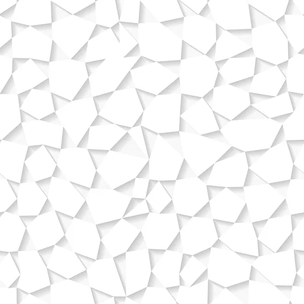 Seamless white triangulated origami pattern — Stock Vector